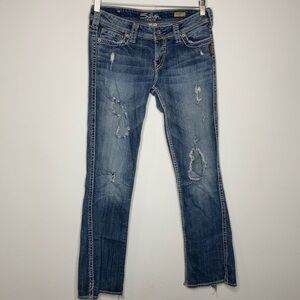 Silver Jeans Frances 18” bootcut Jeans Size 27
